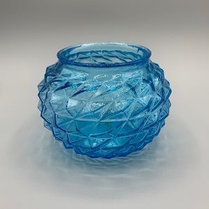 Replacement Candy Bowl Blue Turquoise UCAGCO Italian Pressed Glass Candy Bowl